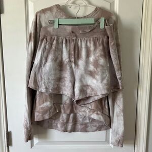 All in Motion Tie-Dye Pajama Set - Pink and White